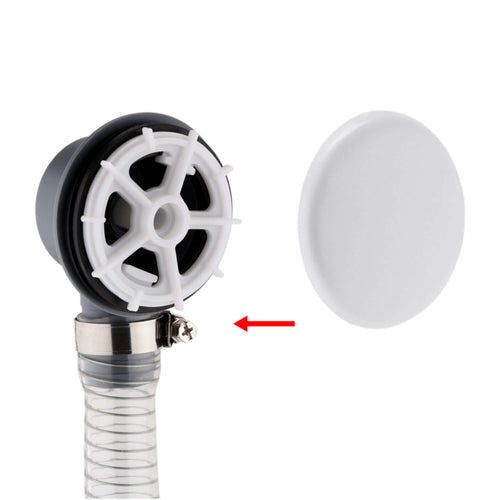 Buy Easy clean cut to size pipe bath sprung waste & overflow (bath thickness 5-15mm) - matt white online UK