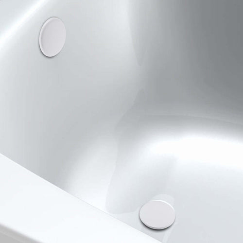 Buy Easy clean cut to size pipe bath sprung waste & overflow (bath thickness 5-15mm) - matt white online UK