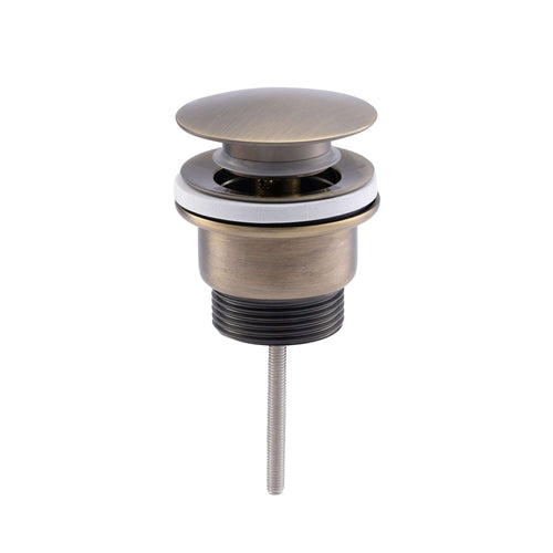 Buy Universal click clack or freeflow basin waste for sinks with or without overflow - antique brass online UK