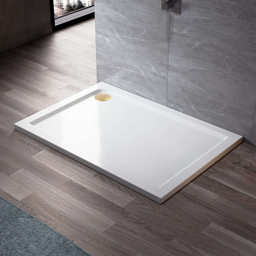 Buy Shower tray high flow waste 90mm - brushed brass online UK