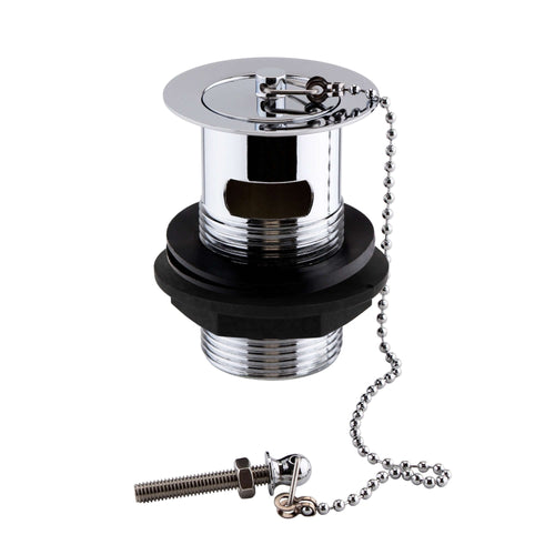 Buy Traditional slotted basin waste with plug and ball chain - chrome online UK