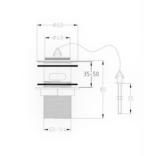 Buy Traditional slotted basin waste with plug and ball chain - antique brass online UK