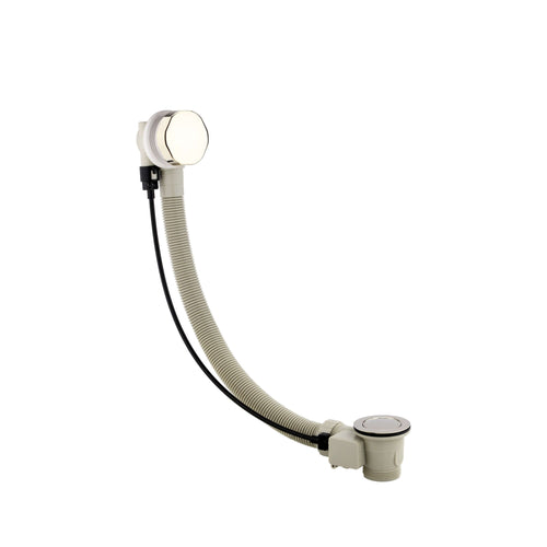Buy Bath pop up waste with overflow suitable for 5-25mm bath thickness - gold online UK