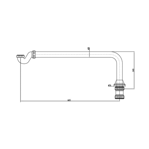 Buy Traditional exposed shallow seal bath trap & pipe - antique brass online UK
