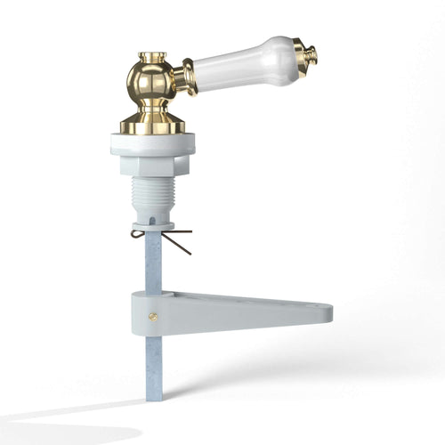 Buy Toilet lever traditional ceramic - gold online UK