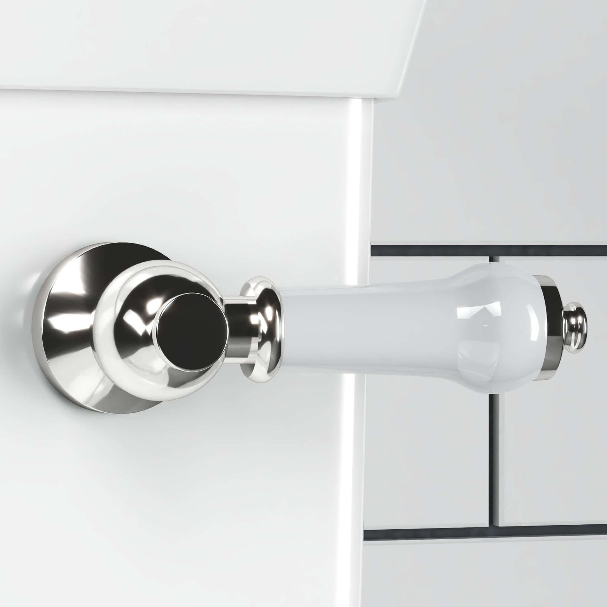 Buy Toilet lever traditional ceramic - chrome Online UK | HOUSE OF ENKI