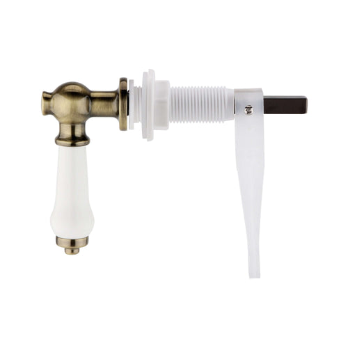 Buy Toilet lever traditional ceramic - antique brass online UK