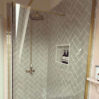 bronze shower set - trafalgar antique bronze brass side view