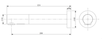 Optic wall mounted infra red tap - chrome dimensions diagram