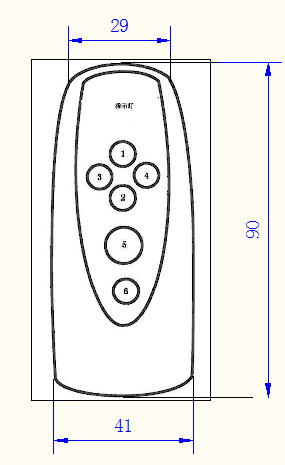 Optic sensor tap remote control - chrome dimensions diagram