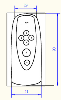 Optic sensor tap remote control - chrome dimensions diagram