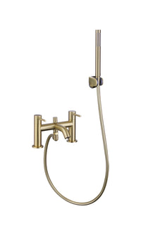 Calder bath shower mixer with shower kit - brushed gold (BT7022)