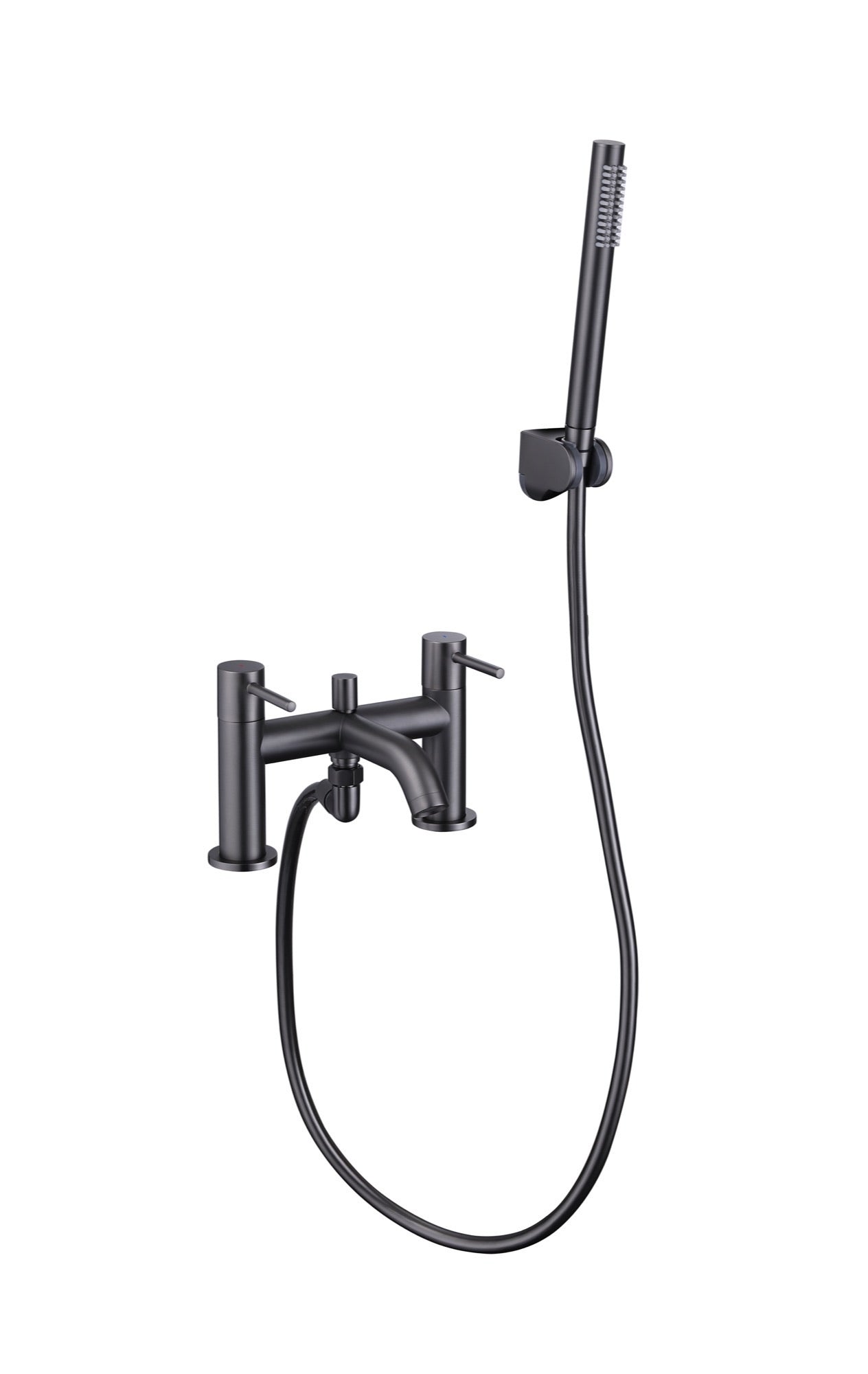 Calder bath shower mixer with shower kit - gunmetal grey (BT7024)