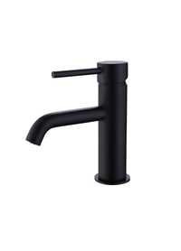 Calder cold start mono basin mixer with sprung waste - matt black (BT7026)