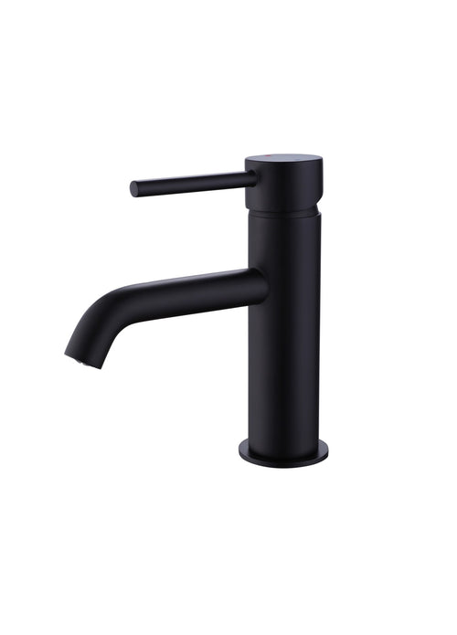 Calder cold start mono basin mixer with sprung waste - matt black (BT7026)