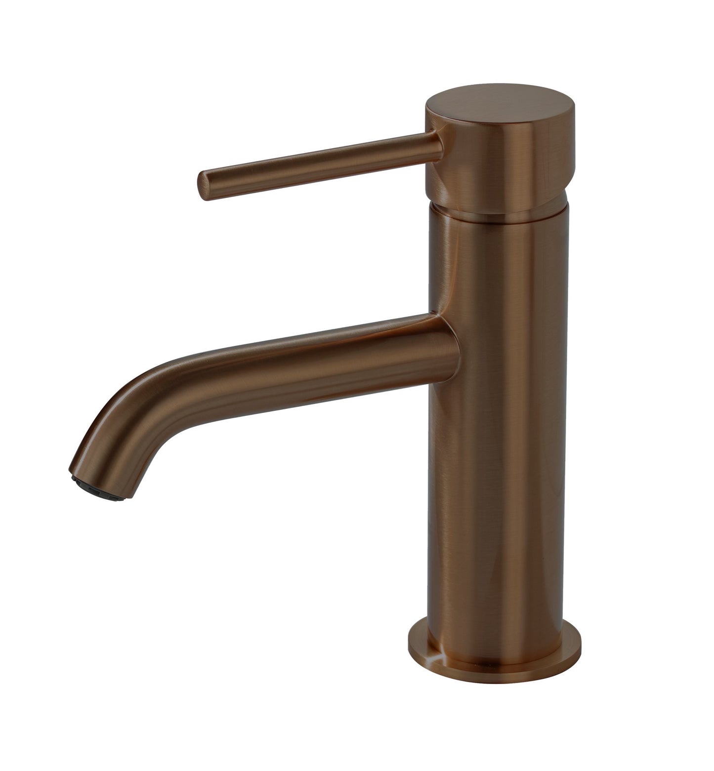 Calder cold start mono basin mixer with sprung waste - brushed bronze (BT7029)