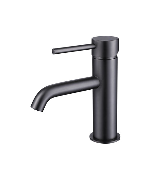 Calder cold start mono basin mixer with sprung waste - gunmetal grey (BT7030)