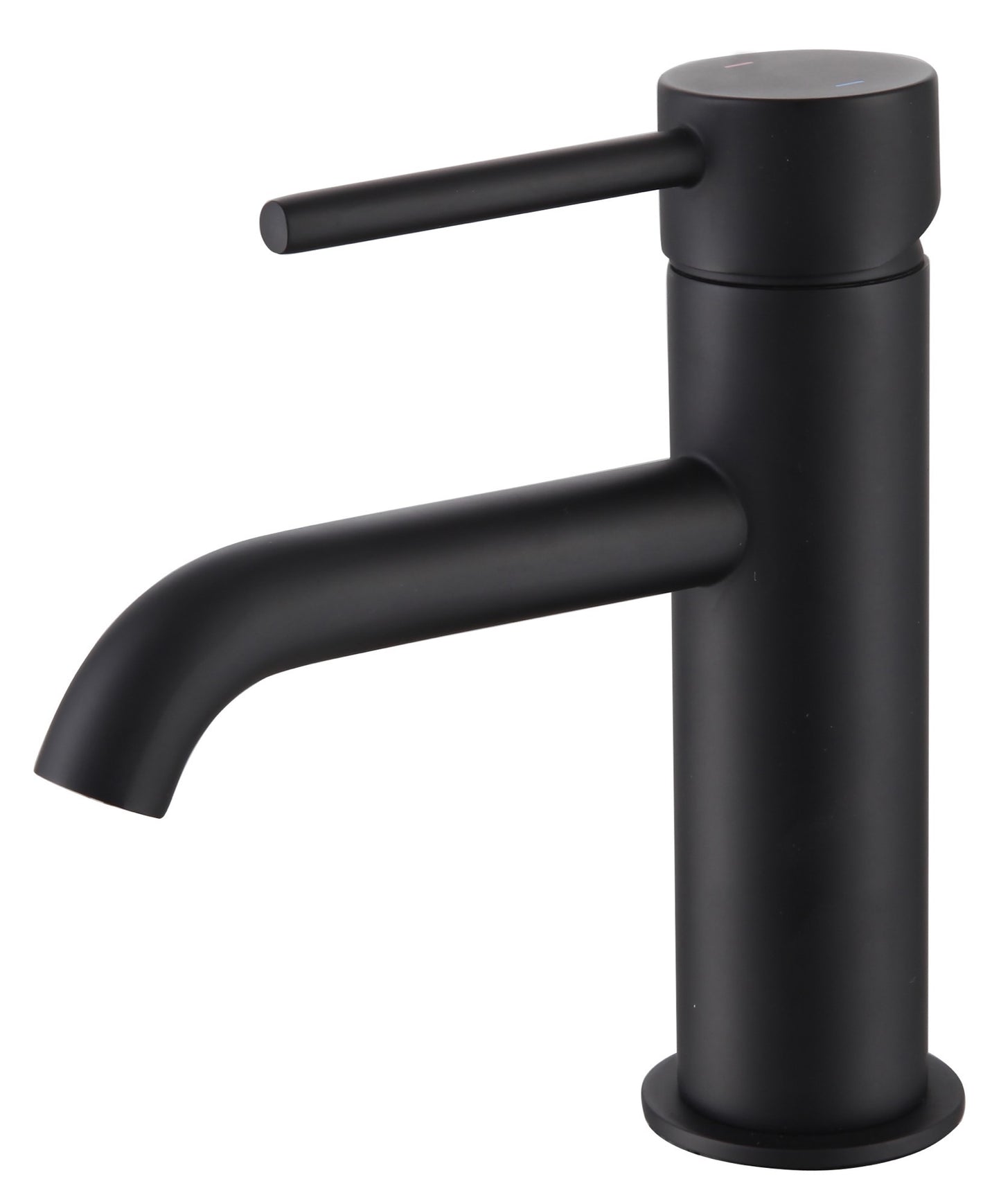 Calder mini mono basin mixer with sprung waste - matt black (BT7032)