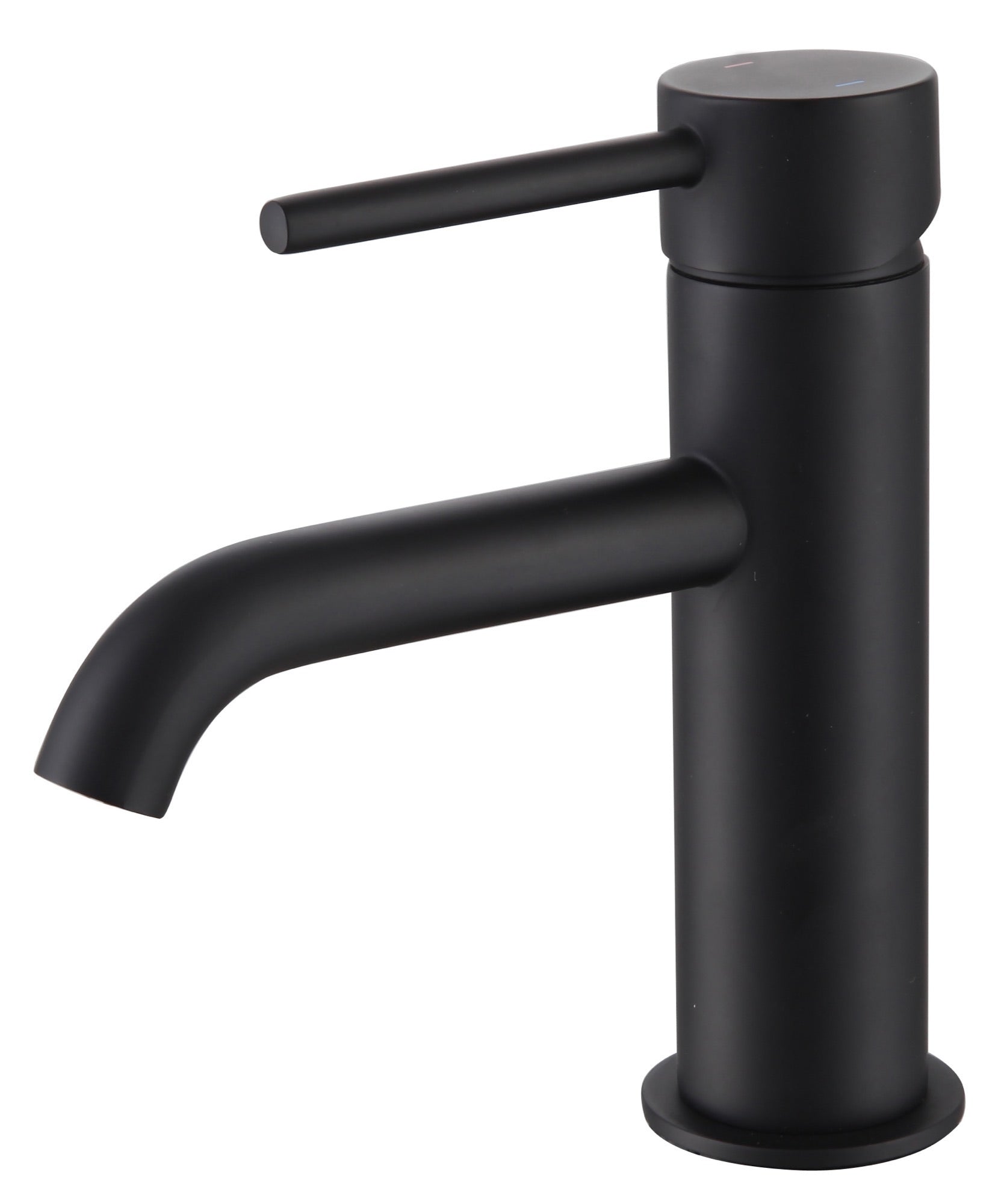 Calder mini mono basin mixer with sprung waste - matt black (BT7032)