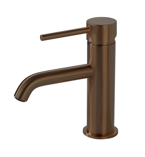 Calder mini mono basin mixer with sprung waste - brushed bronze (BT7034)