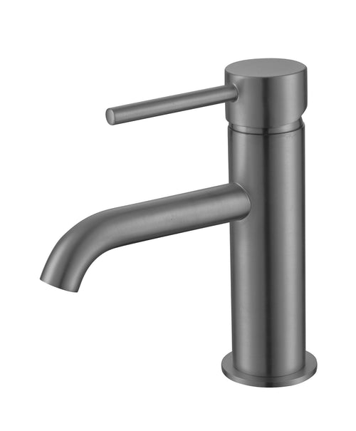 Calder mini mono basin mixer with sprung waste - gunmetal grey (BT7035)