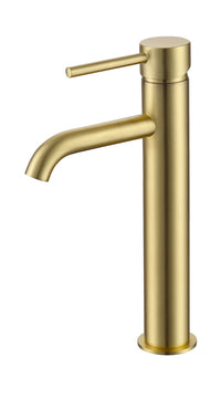 Calder cold start tall mono basin mixer - brushed brass (BT7036)