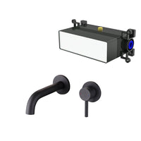 Calder wall mounted basin mixer with EZ box - matt black (BT7043)