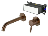 Calder wall mounted basin mixer with EZ box - brushed bronze (BT7046)