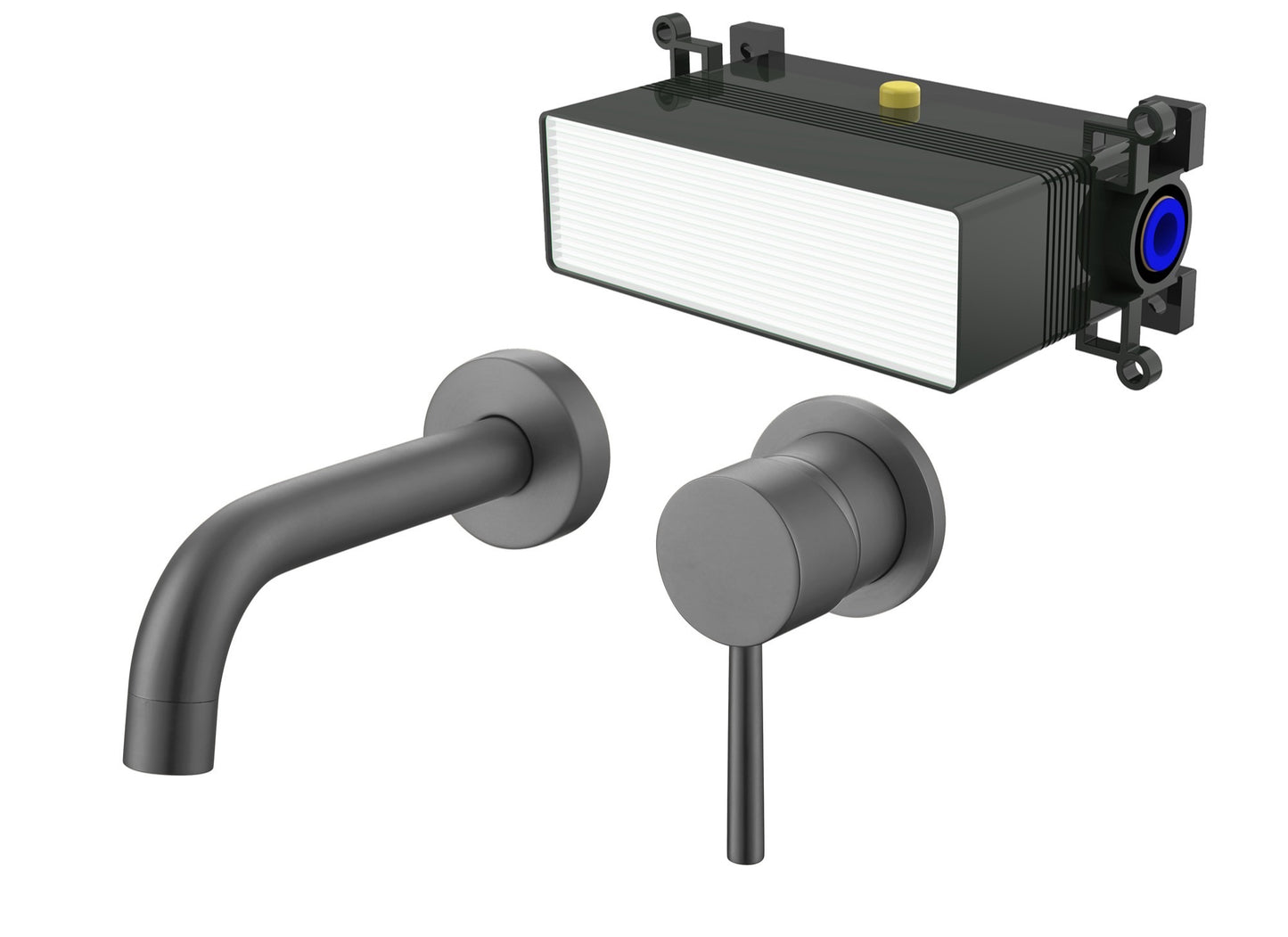 Calder wall mounted basin mixer with EZ box - gunmetal grey (BT7047)