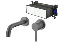 Calder wall mounted basin mixer with EZ box - gunmetal grey (BT7047)