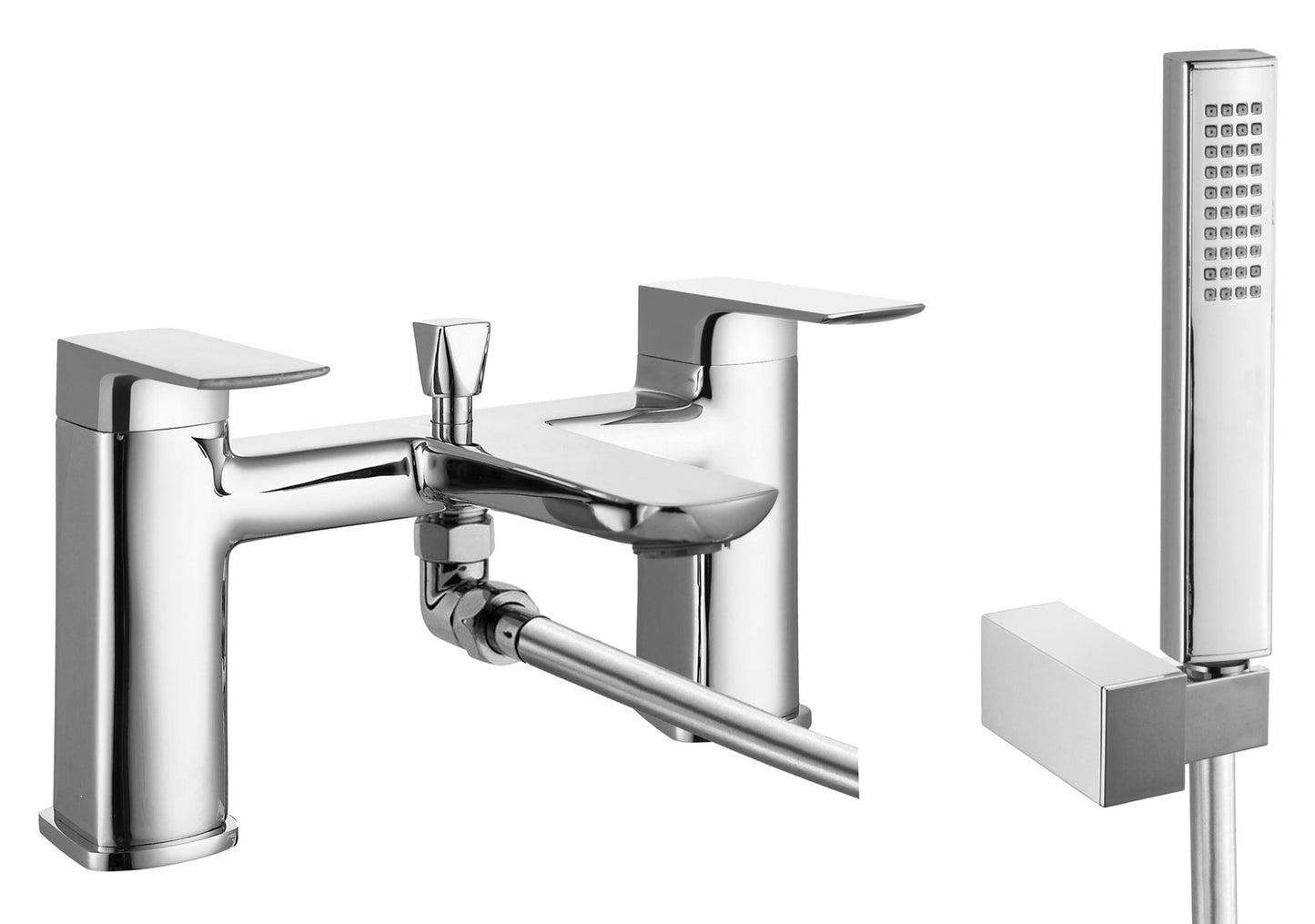 Delamere bath shower mixer with shower kit - chrome (BT7054)