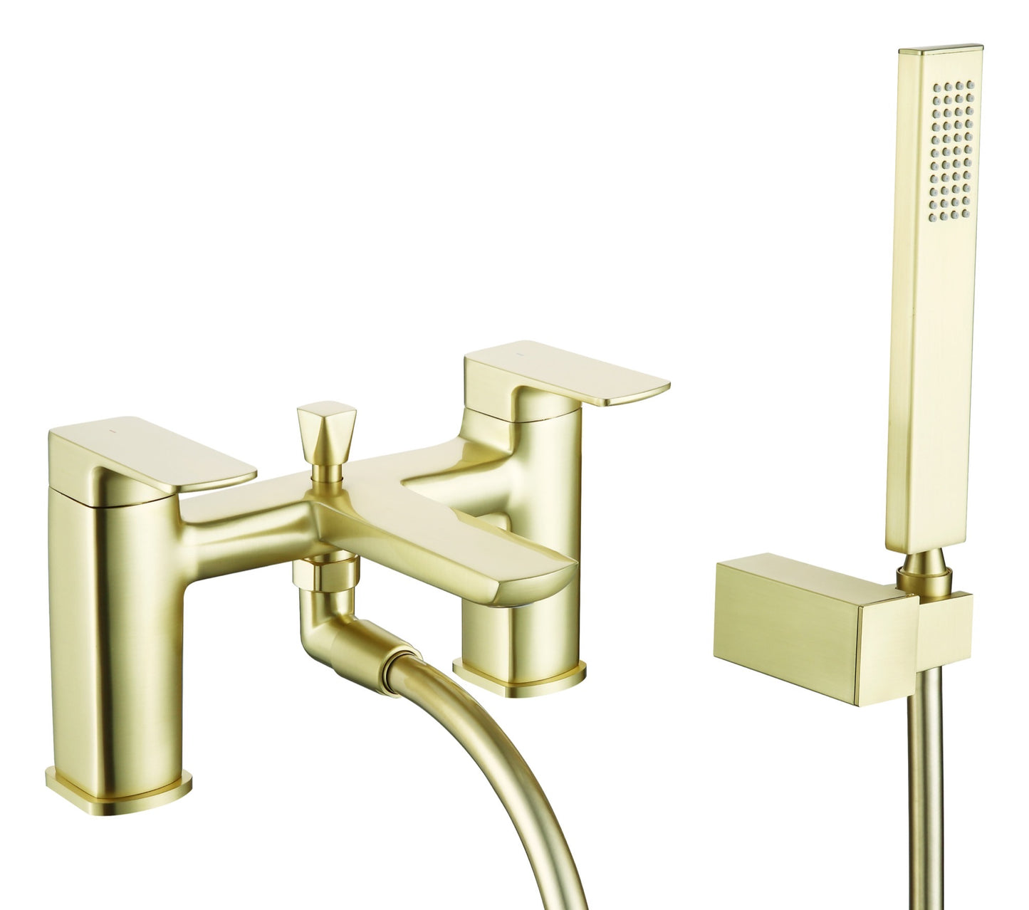 Delamere bath shower mixer with shower kit - brushed brass (BT7056)
