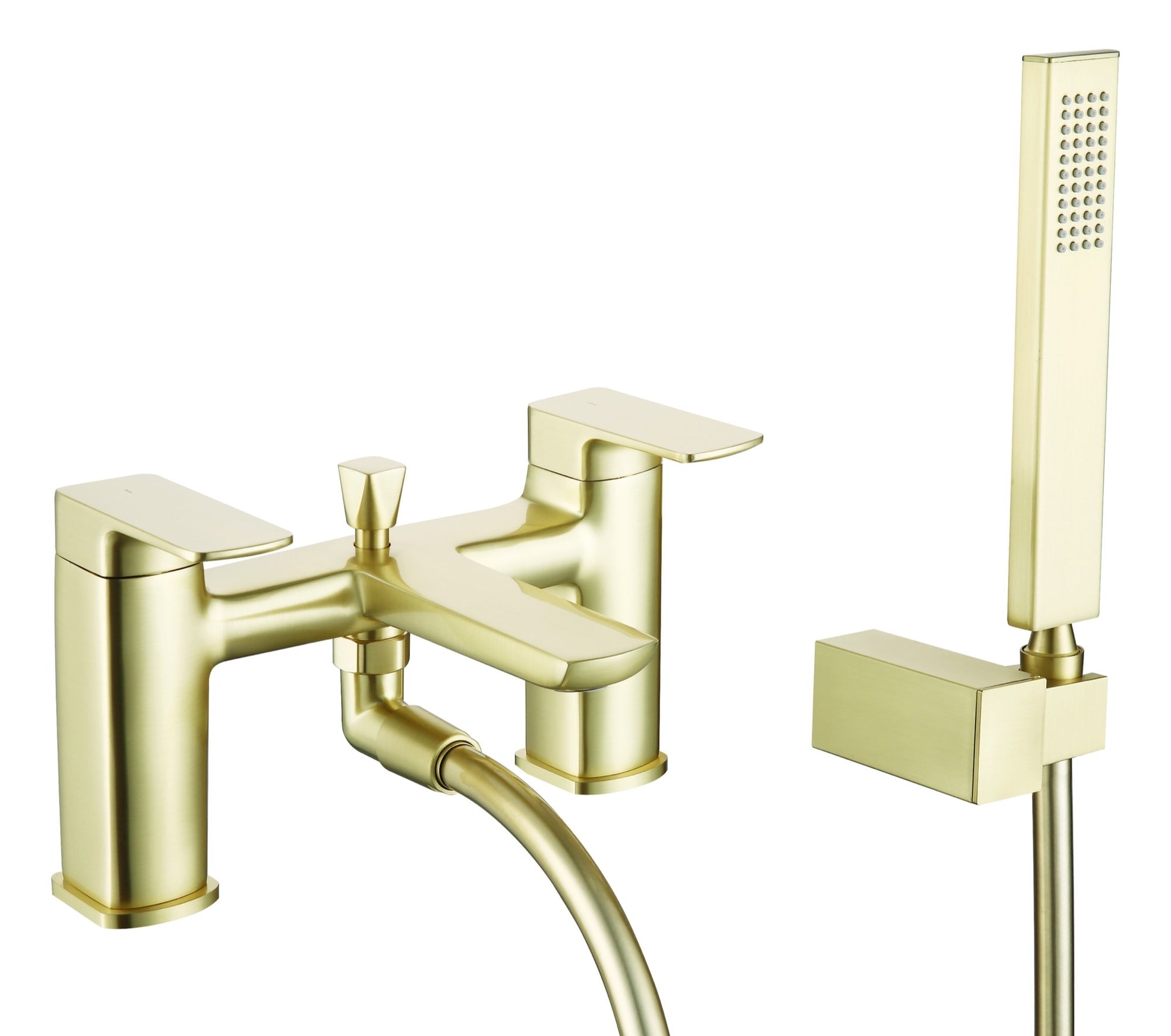 Delamere bath shower mixer with shower kit - brushed brass (BT7056)