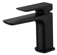 Delamere mono basin mixer with sprung waste - matt black (BT7058)