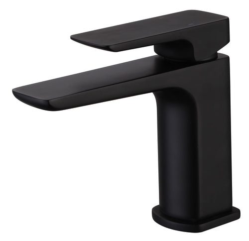Delamere mono basin mixer with sprung waste - matt black (BT7058)