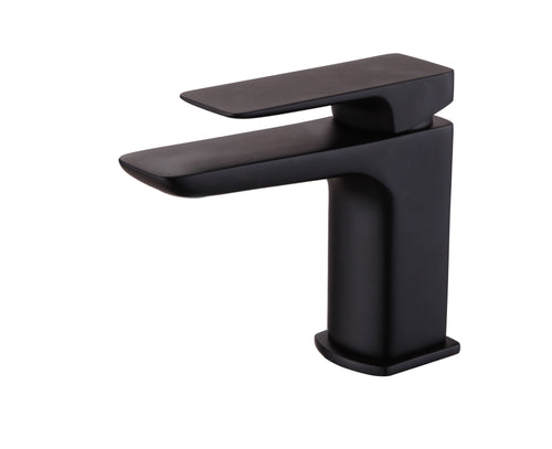 Delamere mini mono basin mixer with sprung waste - matt black (BT7061)