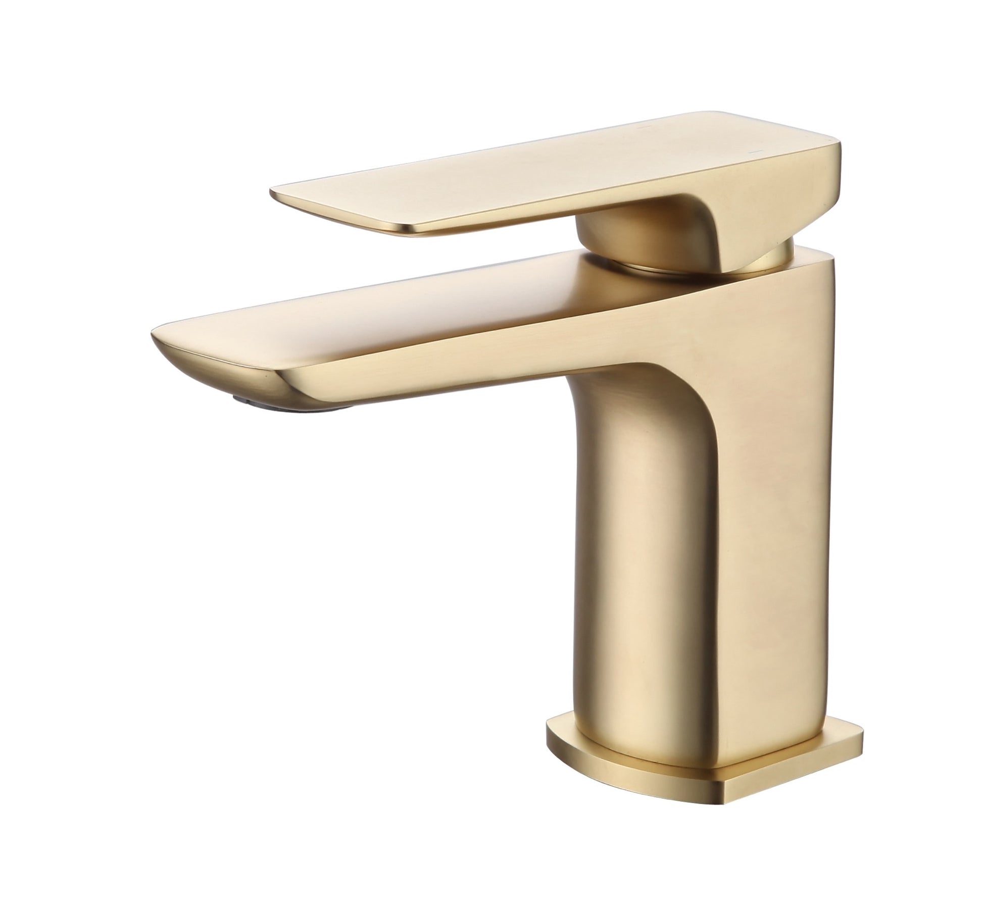 Delamere mini mono basin mixer with sprung waste - brushed brass (BT7062)