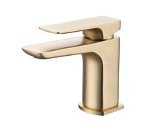 Delamere mini mono basin mixer with sprung waste - brushed brass (BT7062)