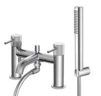 Alderley fluted bath shower mixer with shower kit - chrome (BT7073)