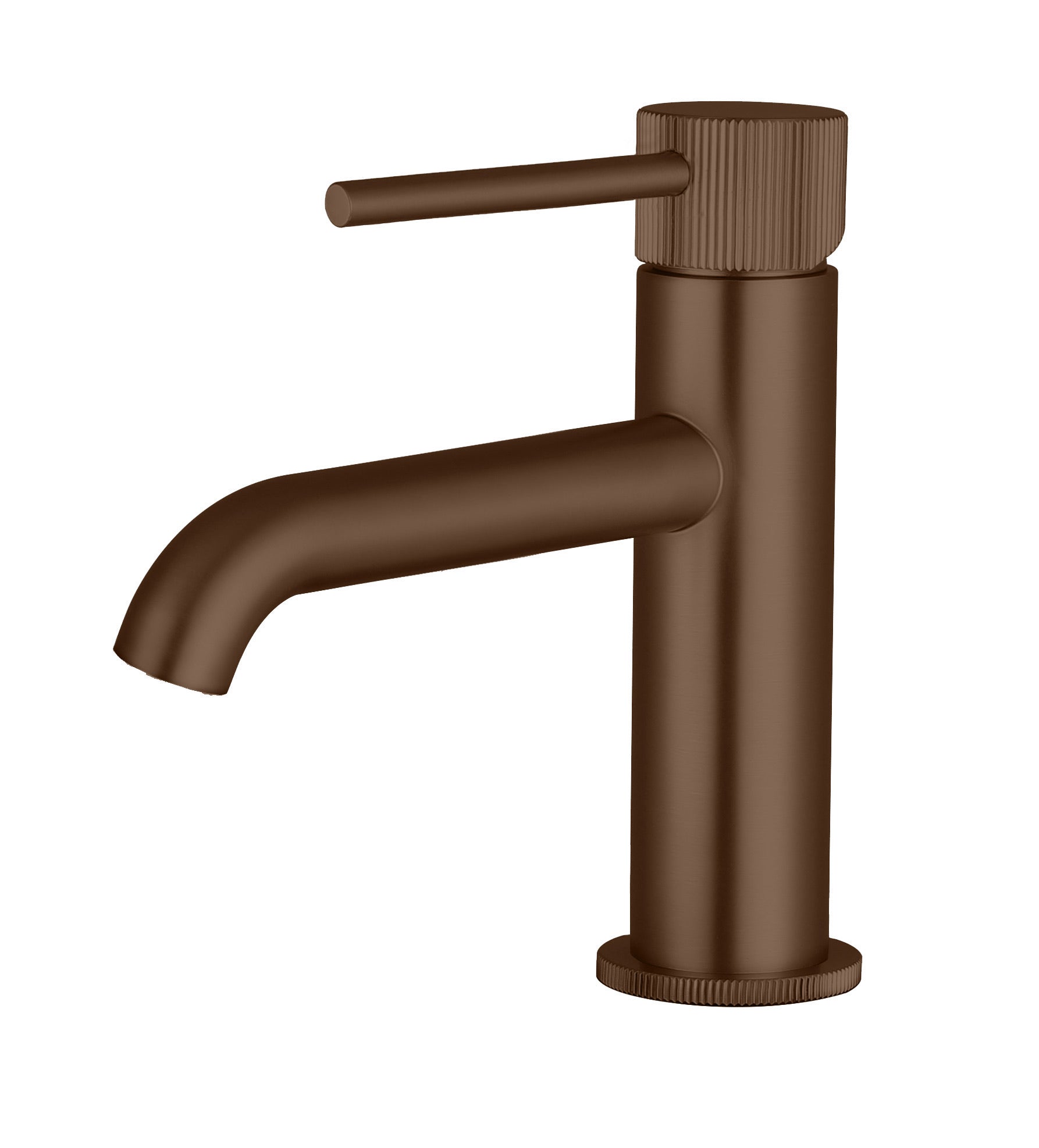 Alderley fluted cold start mono basin mixer with sprung waste - brushed bronze (BT7083)