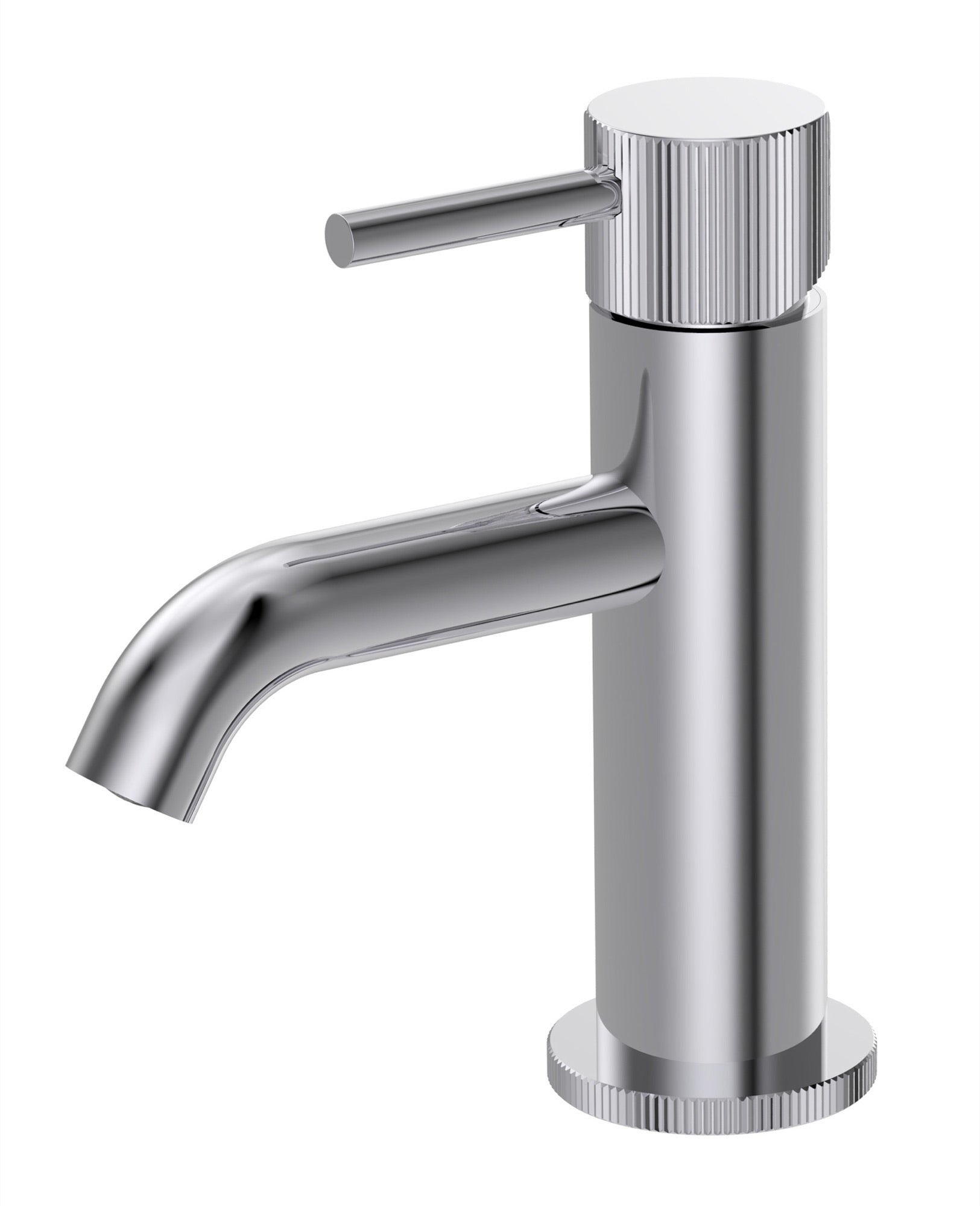 Alderley fluted mini mono basin mixer with sprung waste - chrome (BT7085)
