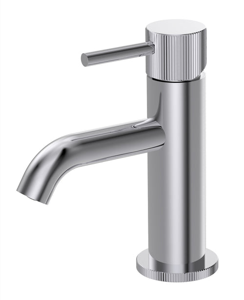 Alderley fluted mini mono basin mixer with sprung waste - chrome (BT7085)
