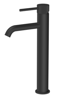 Alderley fluted cold start tall mono basin mixer - matt black (BT7092)