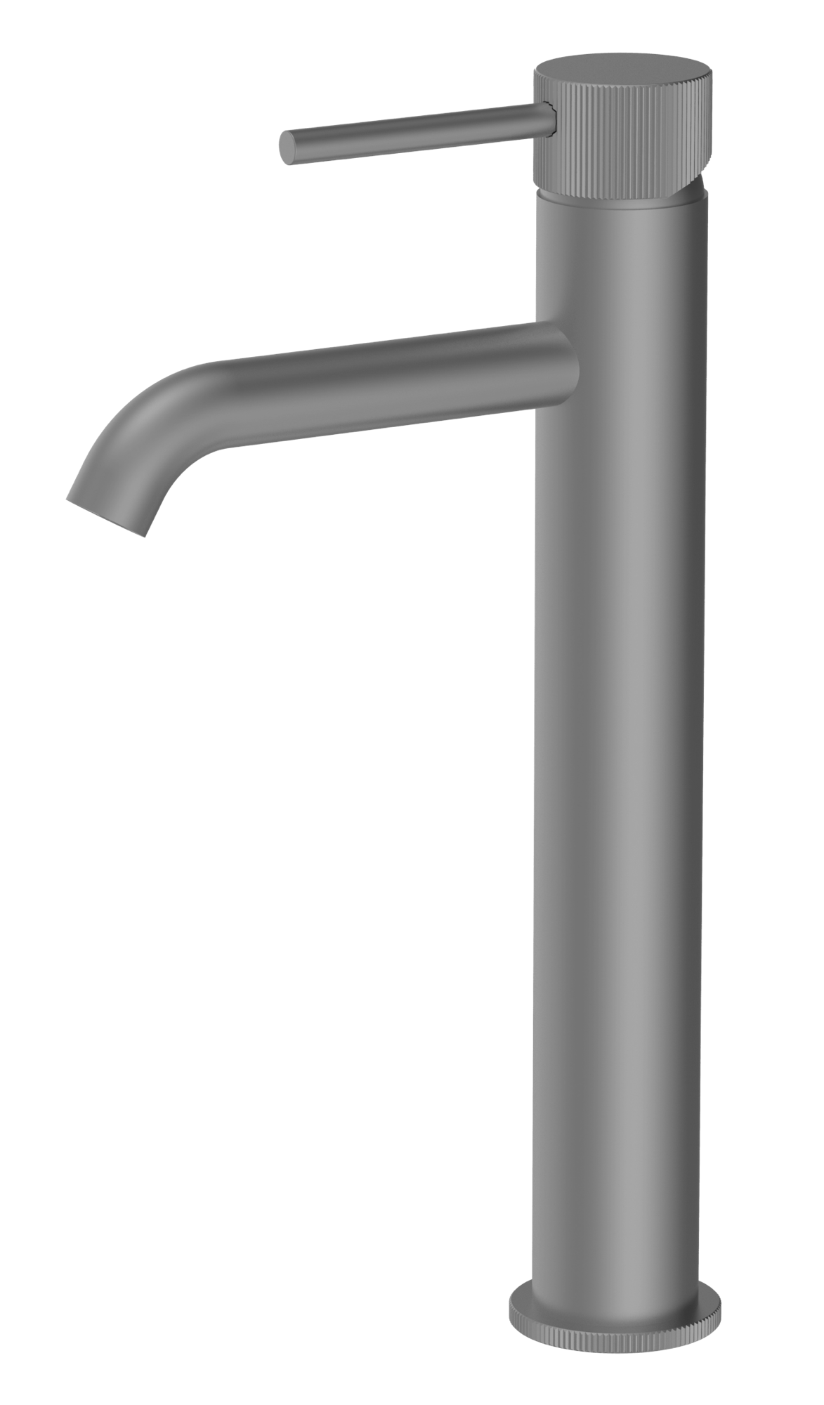 Alderley fluted cold start tall mono basin mixer - gunmetal grey (BT7096)