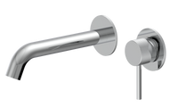 Alderley fluted wall mounted basin mixer with EZ box - chrome (BT7097)