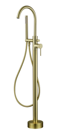 Alderley fluted freestanding bath shower mixer - brushed gold (BT7106)