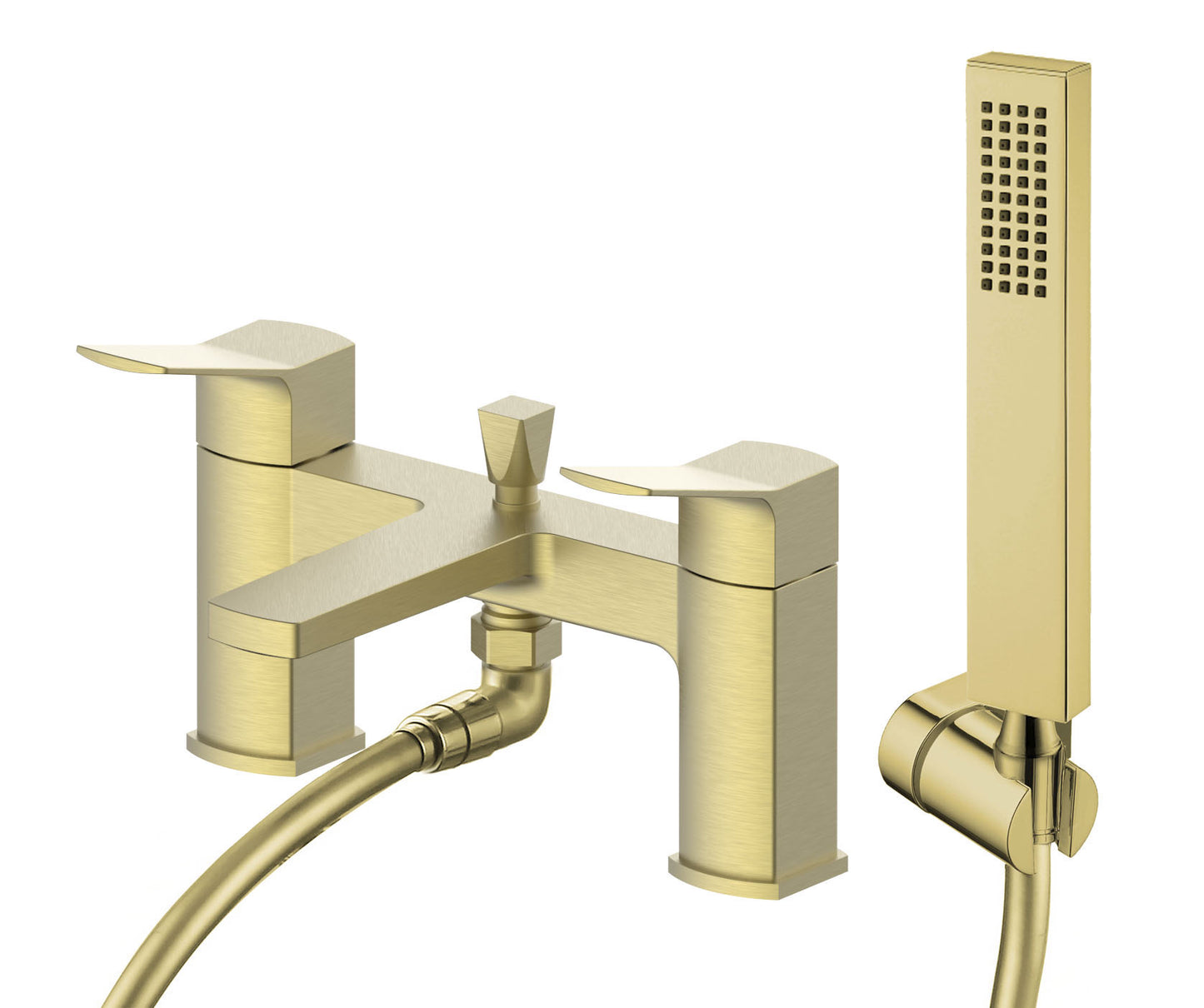 Fairford bath shower mixer with shower kit - brushed gold (BT7126)