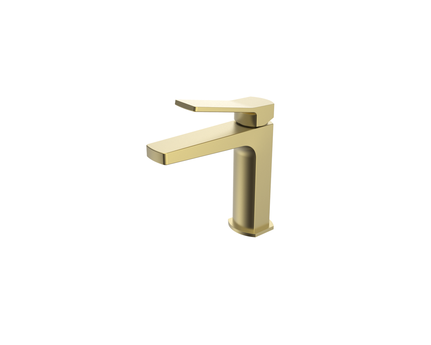 Fairford mono basin mixer with sprung waste - brushed gold (BT7129)