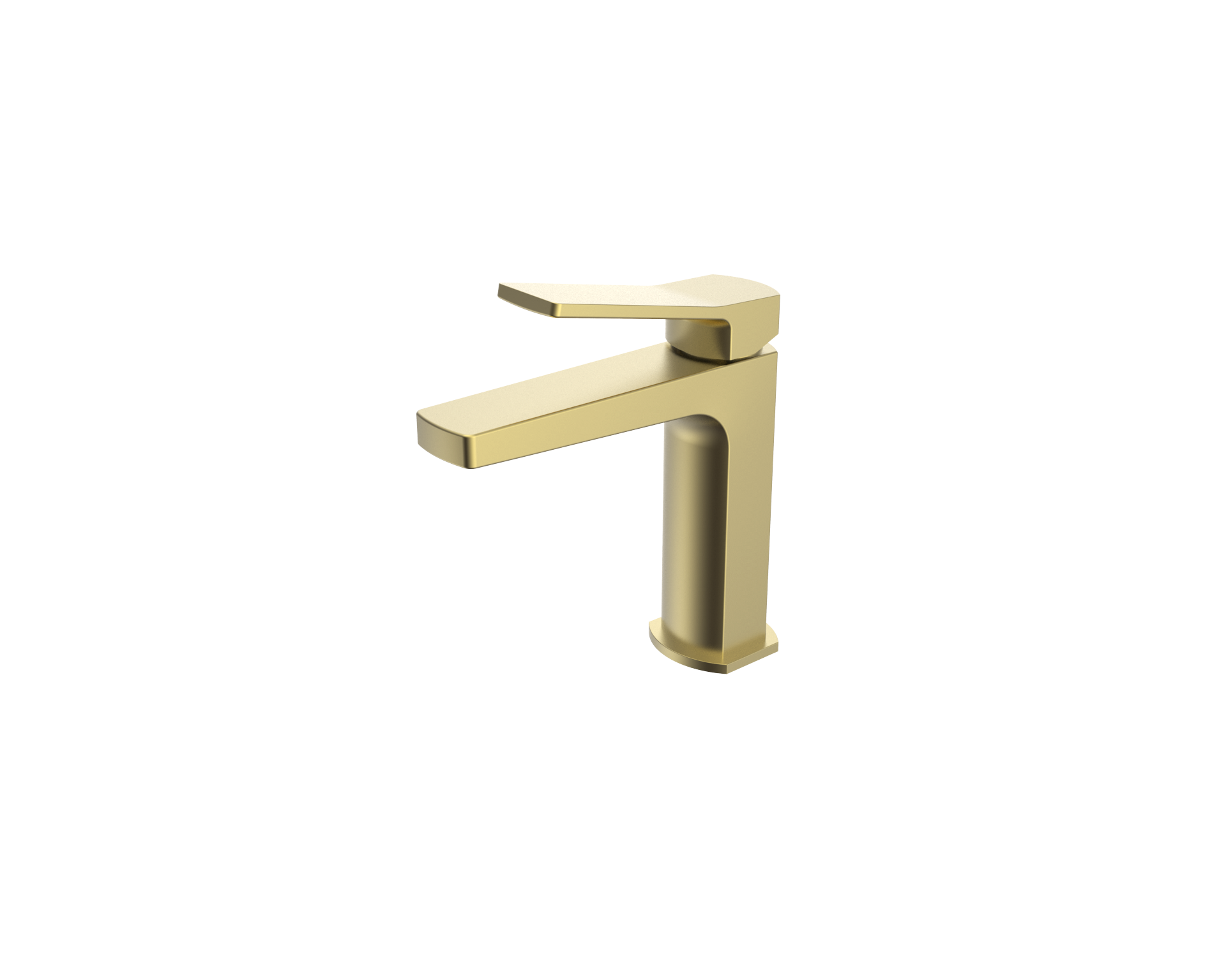 Fairford mono basin mixer with sprung waste - brushed gold (BT7129)