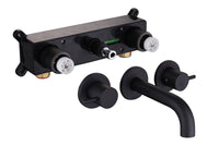 Girton wall mounted basin mixer with EZ box - matt black (BT7143)